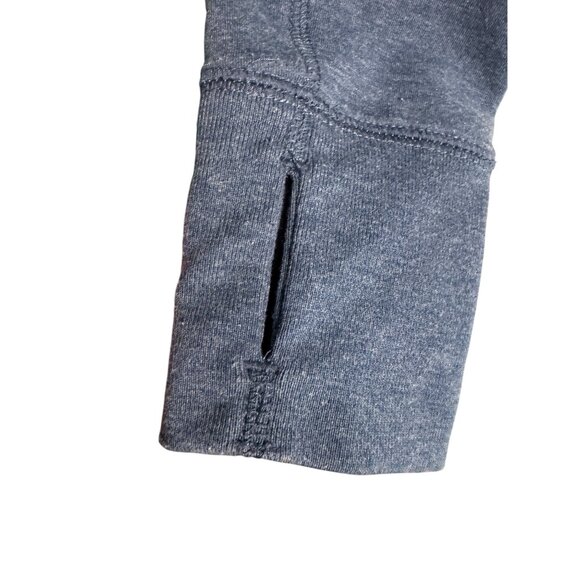 MIT 47 Medium Hoodie Blue With Zipper Pockets & Thumb Holes Made In Peru - Picture 5 of 10